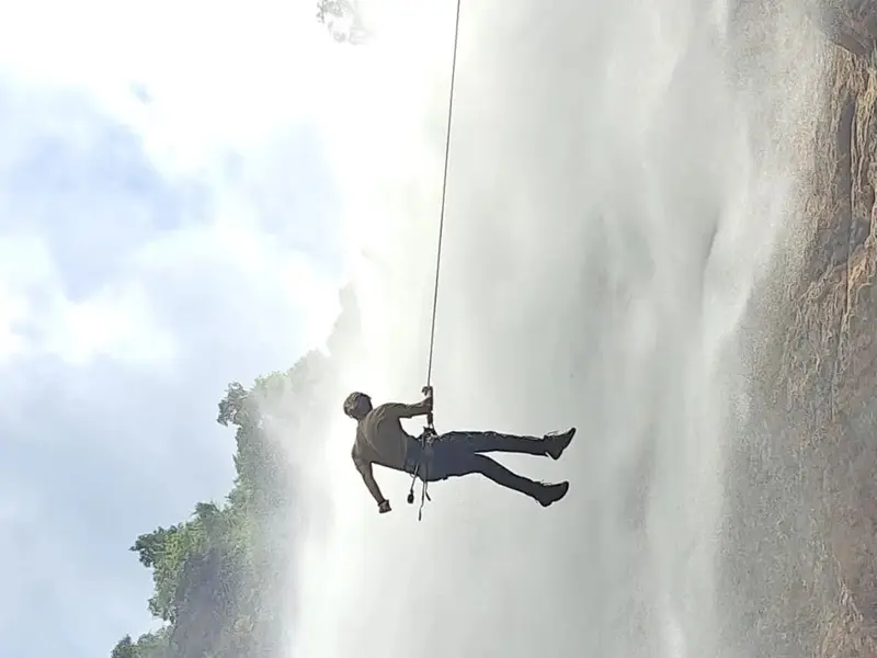 abseiling the sipi waterfalls